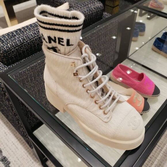 CHANEL Shoes - White Chanel Boots
